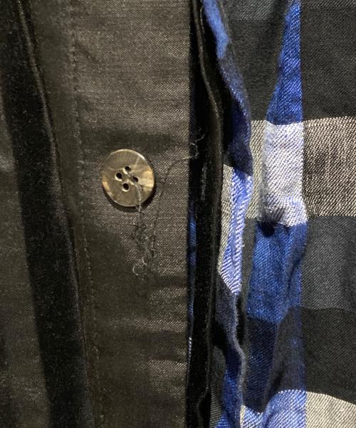 Y's for living（ワイズフォーリビング）Y'S for living (ワイズフォーリビング) マキシチェックワンピース ブルー×ブラック サイズ:FREEの古着・服飾アイテム