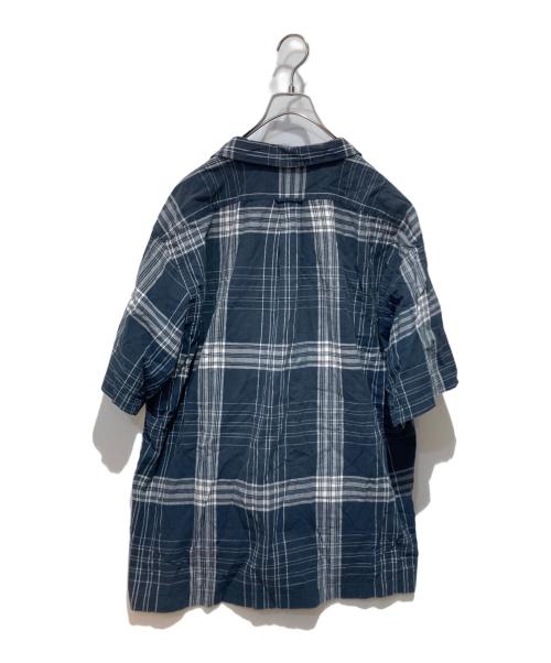 POLO RALPH LAUREN（ポロ・ラルフローレン）POLO RALPH LAUREN (ポロ・ラルフローレン) 90’s CALDWELL オープンカラーシャツ ネイビー×ホワイト サイズ:XLの古着・服飾アイテム
