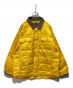 PWAプア）の古着「QUILTED PUFFY SHIRT」｜イエロー×グレー