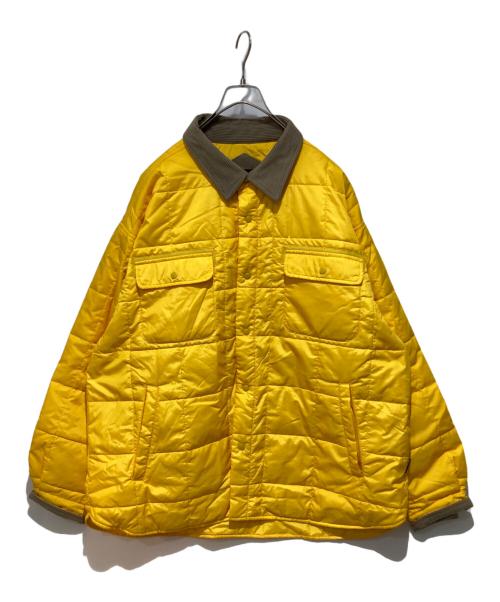 PWA（プア）PWA (プア) QUILTED PUFFY SHIRT イエロー×グレー サイズ:XLの古着・服飾アイテム
