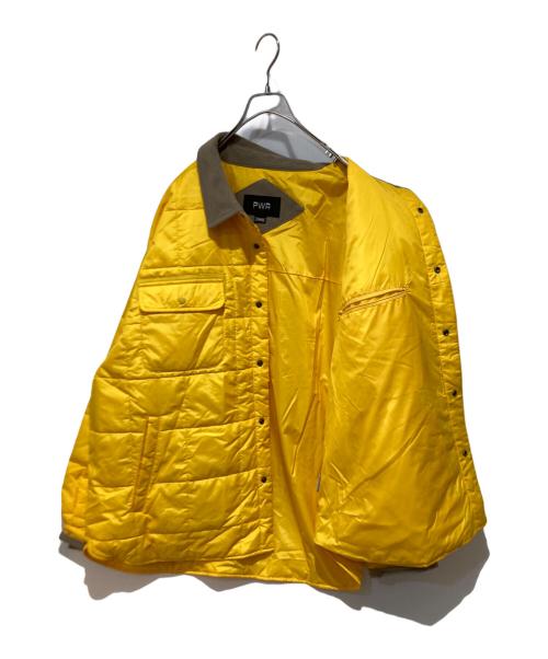 PWA（プア）PWA (プア) QUILTED PUFFY SHIRT イエロー×グレー サイズ:XLの古着・服飾アイテム