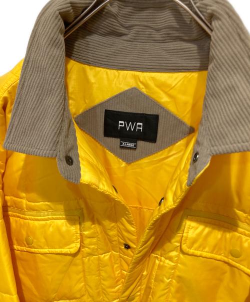 PWA（プア）PWA (プア) QUILTED PUFFY SHIRT イエロー×グレー サイズ:XLの古着・服飾アイテム