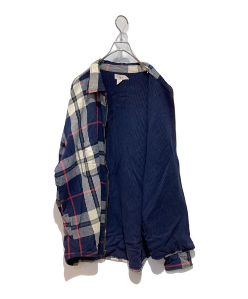 J.CREW（ジェイクルー）J.CREW (ジェイクルー) 90’s チェックスイングトップ ネイビー×ホワイト サイズ:XLの古着・服飾アイテム