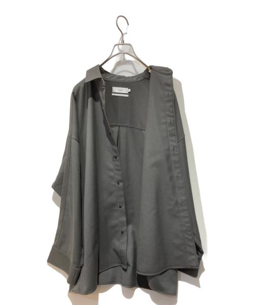 Graphpaper（グラフペーパー）Graphpaper (グラフペーパー) STRETCH KERSEY LONG YOKE SLEEVE SHIRT グレー サイズ:FREEの古着・服飾アイテム
