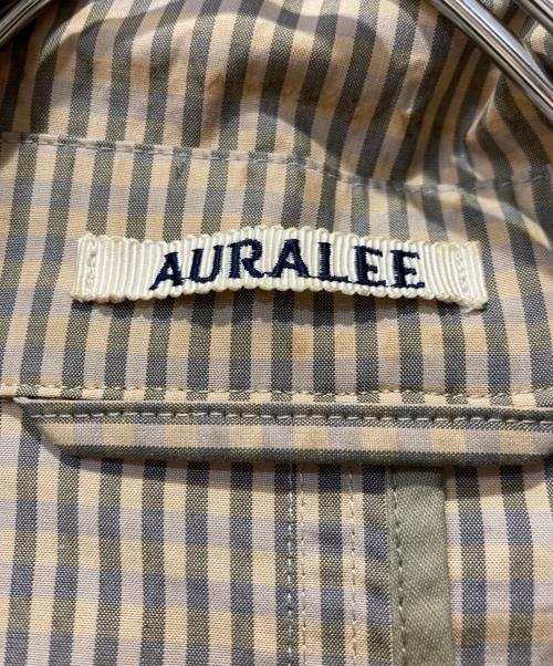 AURALEE（オーラリー）AURALEE (オーラリー) FINX WEATHER CLOTH CHECK COAT ベージュ×グレー サイズ:4の古着・服飾アイテム