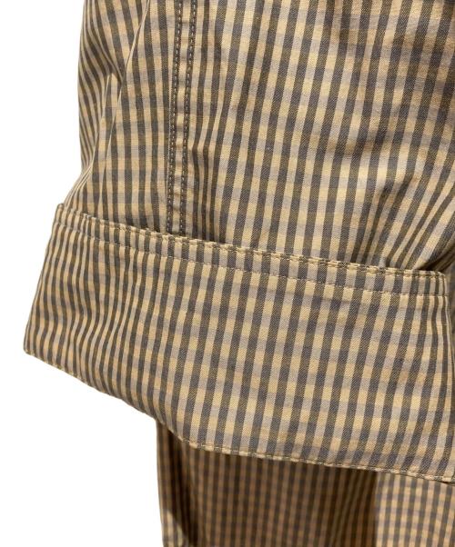 AURALEE（オーラリー）AURALEE (オーラリー) FINX WEATHER CLOTH CHECK COAT ベージュ×グレー サイズ:4の古着・服飾アイテム