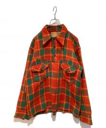GWG（ジーダブリュジー）の古着「50’s プルオーバーウールチェックシャツ」｜レッド×グリーン