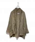 evam eva vieエヴァムエヴァ ヴィー）の古着「LINEN WOOL SHORT ROBE」｜ベージュ