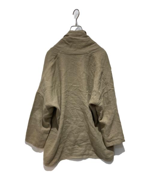 evam eva vie（エヴァムエヴァ ヴィー）evam eva vie (エヴァムエヴァ ヴィー) LINEN WOOL SHORT ROBE ベージュ サイズ:FREEの古着・服飾アイテム