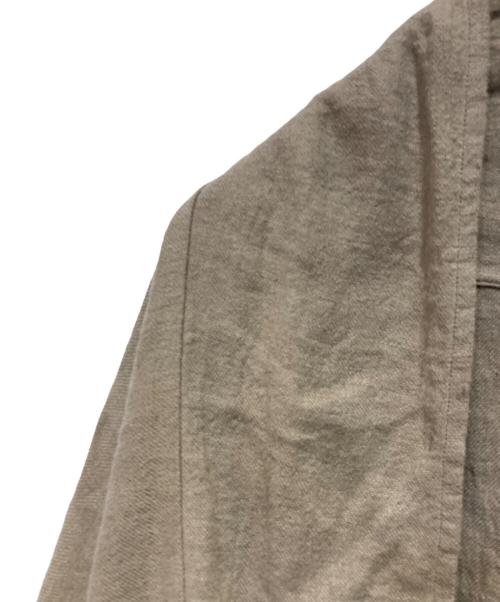 evam eva vie（エヴァムエヴァ ヴィー）evam eva vie (エヴァムエヴァ ヴィー) LINEN WOOL SHORT ROBE ベージュ サイズ:FREEの古着・服飾アイテム