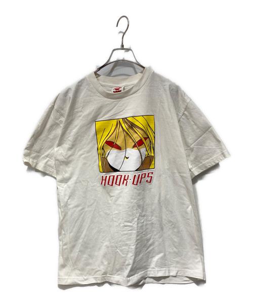 HOOK UPS（フックアップス）HOOK UPS (フックアップス) RED EYETシャツ ホワイト サイズ:XLの古着・服飾アイテム