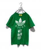 GUCCI×adidasグッチ×アディダス）の古着「コラボロゴTee」｜グリーン×ホワイト