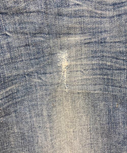 GALLIANO（ガリアーノ）GALLIANO (ガリアーノ) ニュースペーパープリントデニムパンツ インディゴ サイズ:33の古着・服飾アイテム