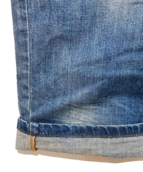 GALLIANO（ガリアーノ）GALLIANO (ガリアーノ) ニュースペーパープリントデニムパンツ インディゴ サイズ:33の古着・服飾アイテム