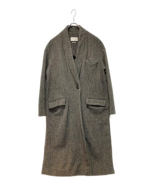 ISABEL MARANT ETOILE（イザベルマランエトワール）ISABEL MARANT ETOILE (イザベルマランエトワール) ウールショールカラーコート グレー サイズ:38の古着・服飾アイテム