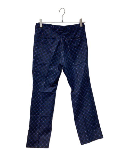 DRIES VAN NOTEN（ドリスヴァンノッテン）DRIES VAN NOTEN (ドリスヴァンノッテン) 総柄パンツ ネイビー×ブラック サイズ:44の古着・服飾アイテム