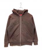 SUPREMEシュプリーム）の古着「Home of The Bravest F/Z Hoodie」｜ブラウン