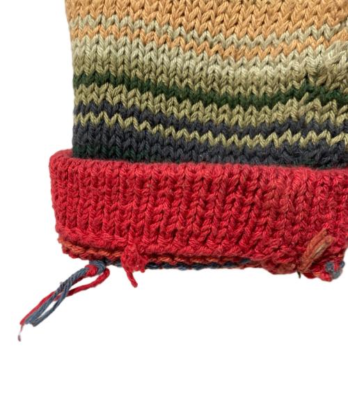 LAUREN RALPH LAUREN（ローレンラルフローレン）LAUREN RALPH LAUREN (ローレンラルフローレン) ネイティブ柄ショールカラーカーディガン レッド×ベージュ サイズ:Mの古着・服飾アイテム