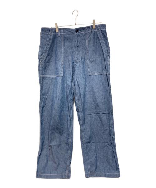 DESCENDANT（ディセンダント）DESCENDANT (ディセンダント) BAKER CHAMBRAY TROUSERS ブルー サイズ:4の古着・服飾アイテム