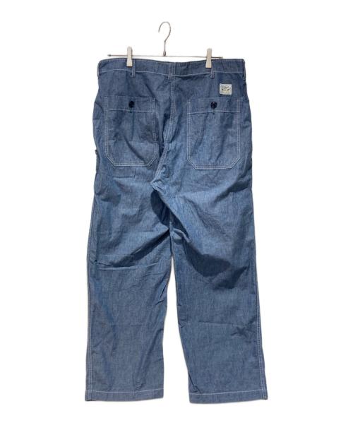 DESCENDANT（ディセンダント）DESCENDANT (ディセンダント) BAKER CHAMBRAY TROUSERS ブルー サイズ:4の古着・服飾アイテム