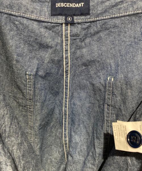 DESCENDANT（ディセンダント）DESCENDANT (ディセンダント) BAKER CHAMBRAY TROUSERS ブルー サイズ:4の古着・服飾アイテム