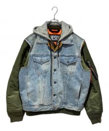 DIESEL（ディーゼル）の古着「W-STORMY JACKET」｜グリーン×ブルー