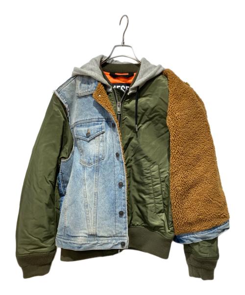DIESEL（ディーゼル）DIESEL (ディーゼル) W-STORMY JACKET グリーン×ブルー サイズ:Lの古着・服飾アイテム