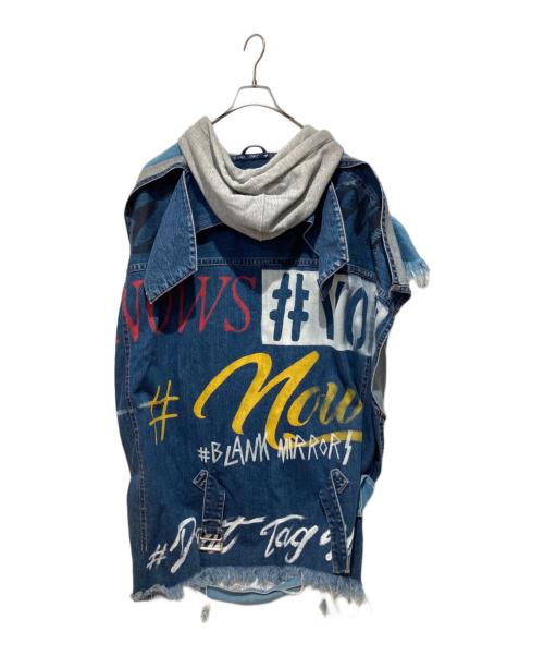 Maison MIHARA YASUHIRO（メゾン ミハラ ヤスヒロ）Maison MIHARA YASUHIRO (メゾン ミハラ ヤスヒロ) フーデッドデニムベスト インディゴ×グレー サイズ:FREEの古着・服飾アイテム