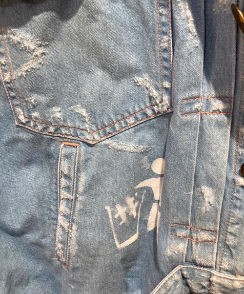 Maison MIHARA YASUHIRO（メゾン ミハラ ヤスヒロ）Maison MIHARA YASUHIRO (メゾン ミハラ ヤスヒロ) フーデッドデニムベスト インディゴ×グレー サイズ:FREEの古着・服飾アイテム