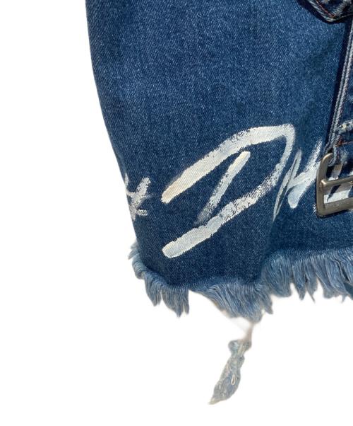 Maison MIHARA YASUHIRO（メゾン ミハラ ヤスヒロ）Maison MIHARA YASUHIRO (メゾン ミハラ ヤスヒロ) フーデッドデニムベスト インディゴ×グレー サイズ:FREEの古着・服飾アイテム