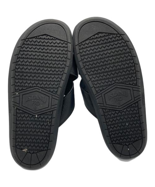 ISLAND SLIPPER（アイランドスリッパ）ISLAND SLIPPER (アイランドスリッパ) レザーサンダル ブラック サイズ:8の古着・服飾アイテム