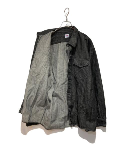 Ahehee（アヘヘ）AHEHEE (アヘヘ) コットンシャツ ブラック サイズ:XLの古着・服飾アイテム