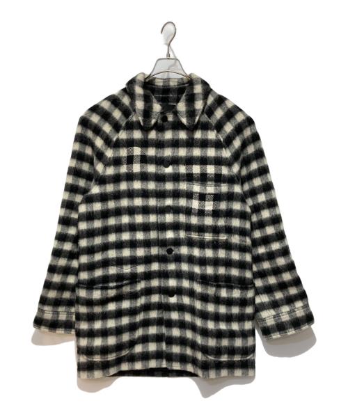 ALEXANDER WANG（アレキサンダー・ワン）ALEXANDER WANG (アレキサンダー・ワン) モヘア混チェックコート ブラック サイズ:46の古着・服飾アイテム