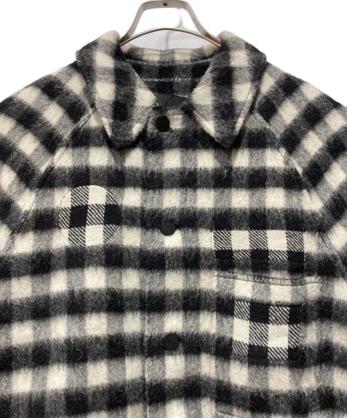ALEXANDER WANG（アレキサンダー・ワン）ALEXANDER WANG (アレキサンダー・ワン) モヘア混チェックコート ブラック サイズ:46の古着・服飾アイテム