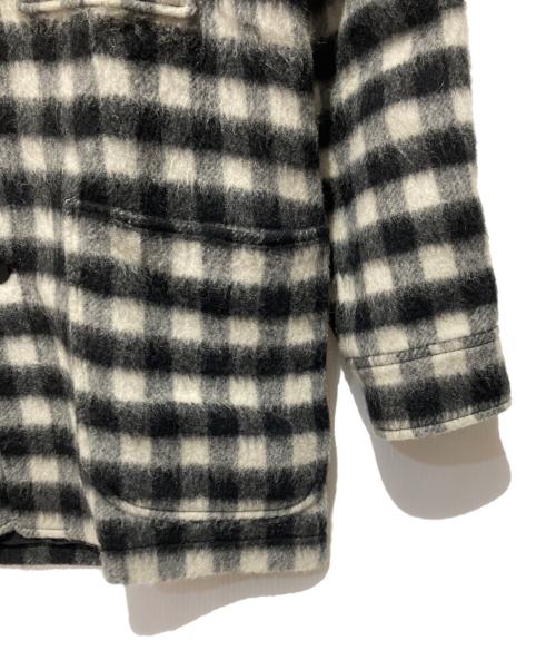 ALEXANDER WANG（アレキサンダー・ワン）ALEXANDER WANG (アレキサンダー・ワン) モヘア混チェックコート ブラック サイズ:46の古着・服飾アイテム