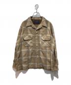 PENDLETONペンドルトン）の古着「オープンカラーウールボードシャツ」｜ベージュ