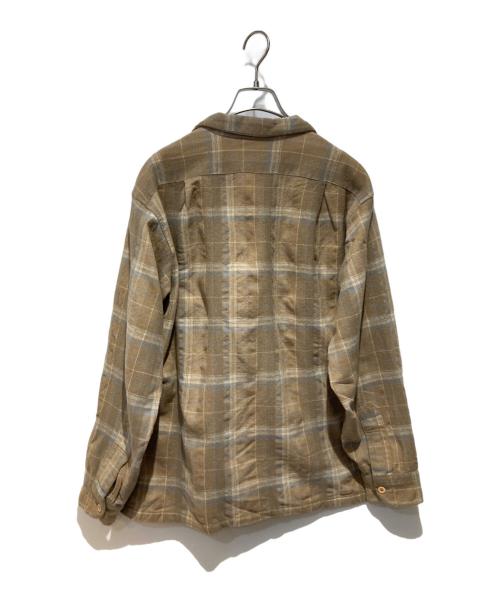 PENDLETON（ペンドルトン）PENDLETON (ペンドルトン) オープンカラーウールボードシャツ ベージュ サイズ:XLの古着・服飾アイテム