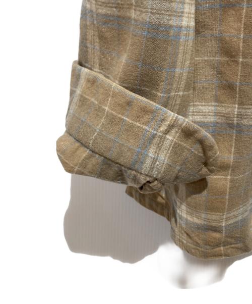PENDLETON（ペンドルトン）PENDLETON (ペンドルトン) オープンカラーウールボードシャツ ベージュ サイズ:XLの古着・服飾アイテム