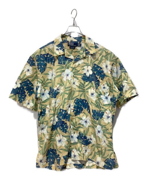 POLO RALPH LAUREN（ポロ・ラルフローレン）POLO RALPH LAUREN (ポロ・ラルフローレン) オープンカラーシャツ ベージュ×ネイビー サイズ:Lの古着・服飾アイテム