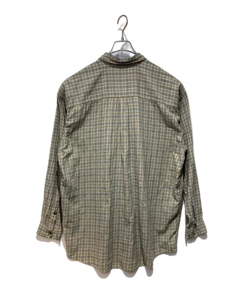 Patagonia（パタゴニア）Patagonia (パタゴニア) 90’s オーバーサイズコットンチェックシャツ グレー×ベージュ サイズ:不明の古着・服飾アイテム