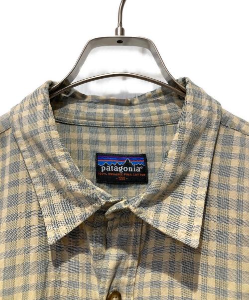Patagonia（パタゴニア）Patagonia (パタゴニア) 90’s オーバーサイズコットンチェックシャツ グレー×ベージュ サイズ:不明の古着・服飾アイテム