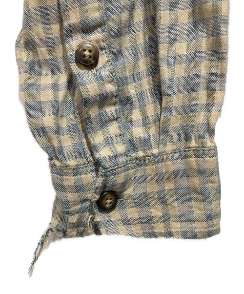 Patagonia（パタゴニア）Patagonia (パタゴニア) 90’s オーバーサイズコットンチェックシャツ グレー×ベージュ サイズ:不明の古着・服飾アイテム