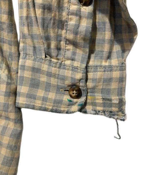Patagonia（パタゴニア）Patagonia (パタゴニア) 90’s オーバーサイズコットンチェックシャツ グレー×ベージュ サイズ:不明の古着・服飾アイテム