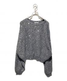 Couture d'adam（クチュールドアダム）の古着「スパンコールニット」｜グレー