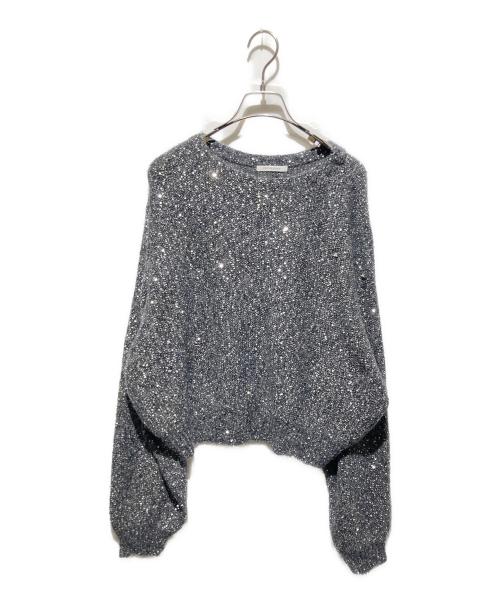 Couture d'adam（クチュールドアダム）COUTURE D'ADAM (クチュールドアダム) スパンコールニット グレー サイズ:38の古着・服飾アイテム