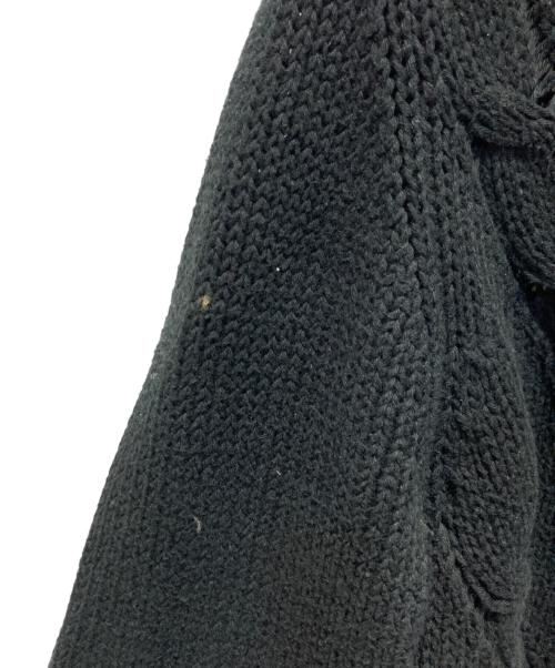 Yohji Yamamoto pour homme（ヨウジヤマモト プールオム）Yohji Yamamoto pour homme (ヨウジヤマモト プールオム) ケーブルアシンメトリーニット ブラック サイズ:Mの古着・服飾アイテム