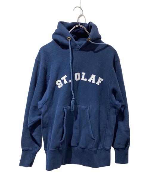 Champion（チャンピオン）Champion (チャンピオン) プリントプルオーバーパーカー ネイビー サイズ:Mの古着・服飾アイテム