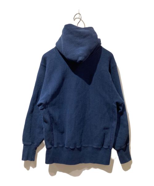 Champion（チャンピオン）Champion (チャンピオン) プリントプルオーバーパーカー ネイビー サイズ:Mの古着・服飾アイテム