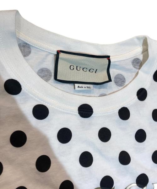 GUCCI（グッチ）GUCCI (グッチ) プリントTシャツ ホワイト×ブラック サイズ:xsの古着・服飾アイテム