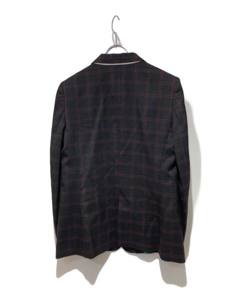 PAUL SMITH（ポールスミス）PAUL SMITH (ポールスミス) 裏地総柄チェックセットアップスーツ ブラック×レッド サイズ:42の古着・服飾アイテム